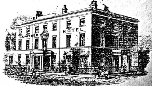 Image of the Lowther Hotel, Goole, from an 1880 billhead