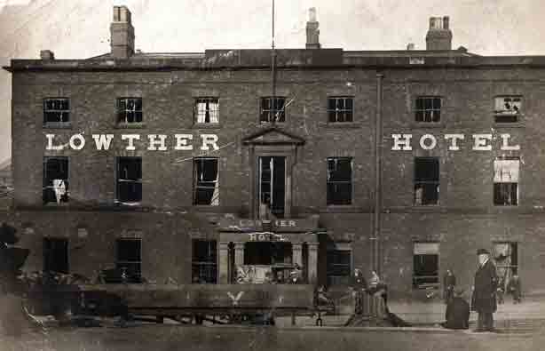 The Lowther Hotel, Goole, after Zeppelin raid of 1915