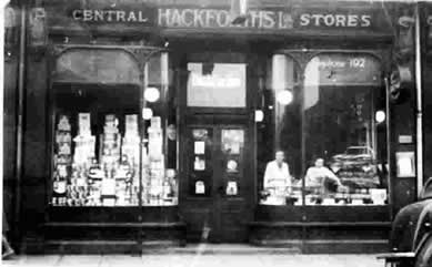 old photo of Hackforth's grocers, Goole, Yorkshire