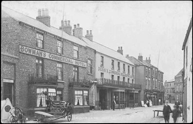 old picture showing Wellington and Bowmans, Bridgegate, Howden