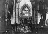 Howden Church After 1929 Fire, Showing Firemen