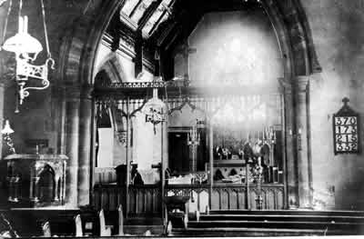 inside Laxton church, Laxton, Yorkshire