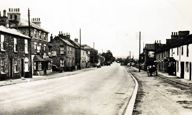 Old photo of main street of Newport, East Yorkshire