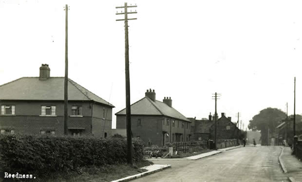 old view of council houses at Reedness, Yorkshire