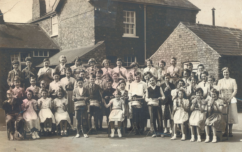 music class at Eastrington school in 1955