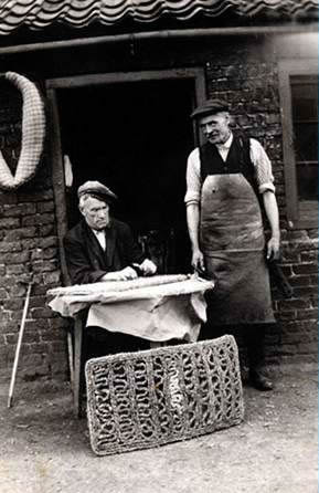 Harry Wiles and Jimmy Ellis, shoemakers, Eastrington, East Yorkshire