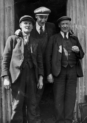 Old photo of Harry Durham at Goole Shipyard, Yorkshire